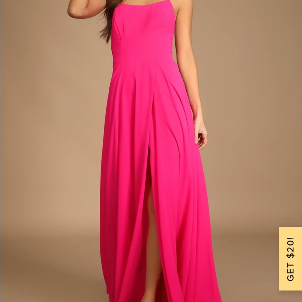 Lulu’s Backless Maxi Dress - Never Worn